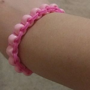 Dark and light pink bead bracelets